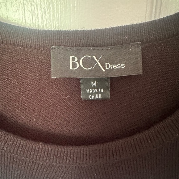 BCX Black and Red Long Sleeve Sweater Dress - Picture 2 of 3